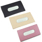 Car visor tissue box holders in black, khaki, and pink with oval openings