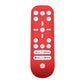 Red silicone remote protective cover with button cutouts and Netflix/YouTube icons