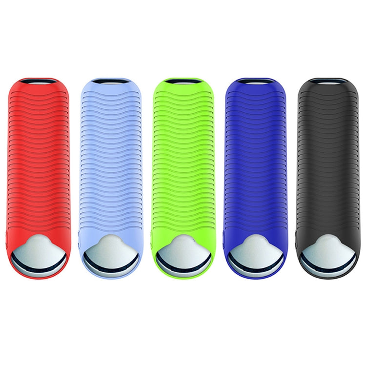 Textured silicone remote covers with wavy grip bottoms, in red, light blue, green, blue, black