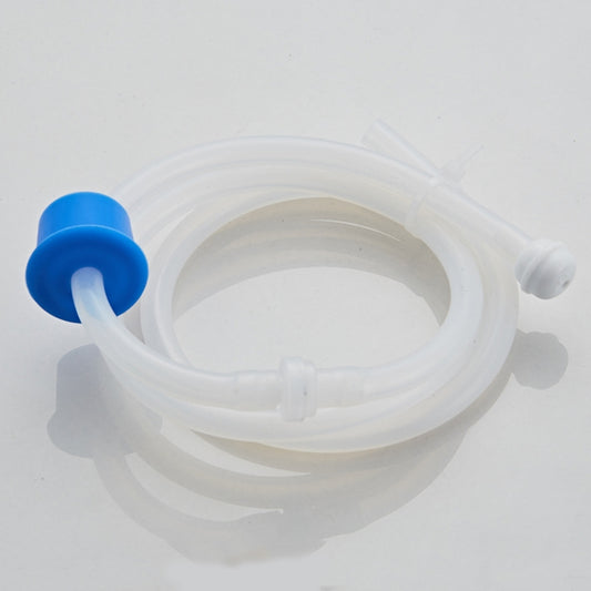 Clear silicone extension tube with blue cap for soap dispenser pump