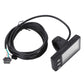 Electric bicycle LCD speed display with attached sensor cable and connector