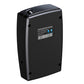 Car laser radar speed detector back with mounting holes and label, black.