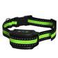 Automatic waterproof bark control collar with black control module and neon green strap