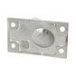 Stainless steel mounting base plate for square tube, rectangular plate with four holes