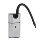 Handheld smoking tool, silver with black hose and top air outlet