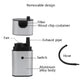 Handheld smoking tool with wood chip container, fan, exhaust pipe, switch, and hose