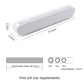 Cling film cutter box with size markings and adjustable storage for plastic wrap