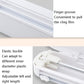 Cling film cutter with finger groove and adjustable latch for different wrap rolls