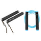 Electronic skipping rope set with black handles and bright blue jump rope loop