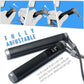 Adjustable electronic skipping rope with black handles and coiled cable