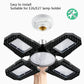 Multi-head LED plant grow lamp with E26/E27 threaded socket and four square light panels