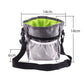 Red-lining pet training bag with mesh front pocket; size 14cm wide, 18cm tall, 6cm deep