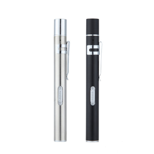 Dual-color LED pen light set: silver and black inspection light