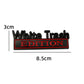 White Trash Edition car label sticker, 8.5cm by 3cm with red outline