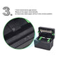 Thermal label printer with opened top and green paper guide sensor window