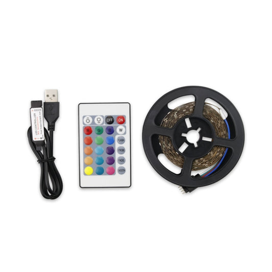 RGB LED light strip reel with remote controller and USB connection cables