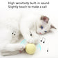 Yellow EVA plush cat vocal ball toy with built-in sound effect