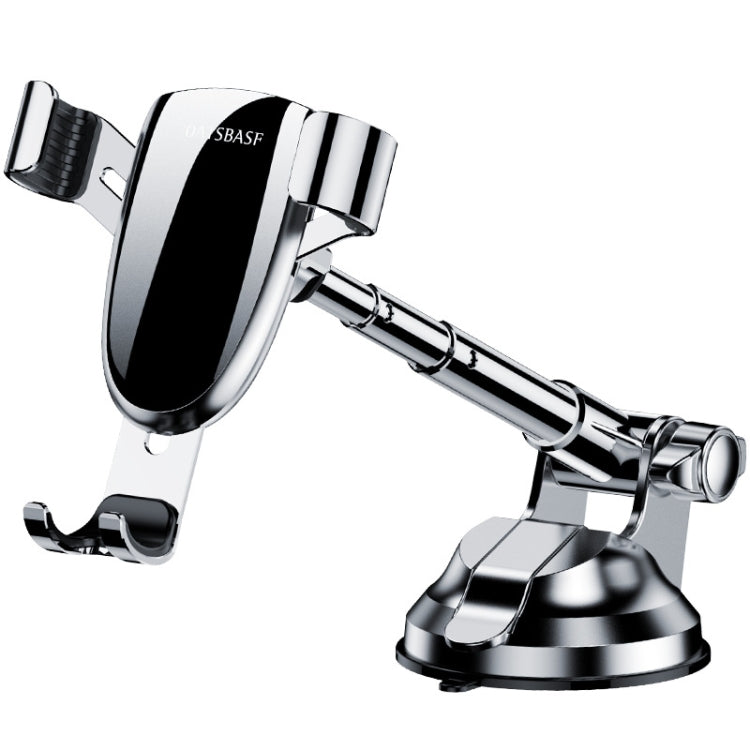 Car magnetic phone holder with telescopic arm and suction base