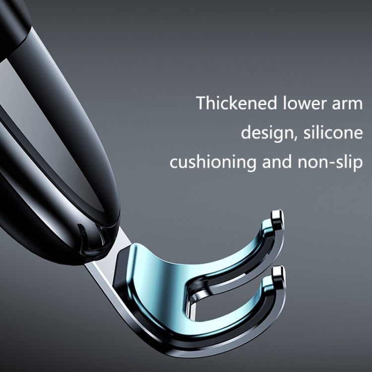 Thick silicone cushioned clamp phone holder arm for secure car mounting