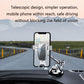 Dashboard car phone holder with telescopic arm and magnetic clamp for navigation