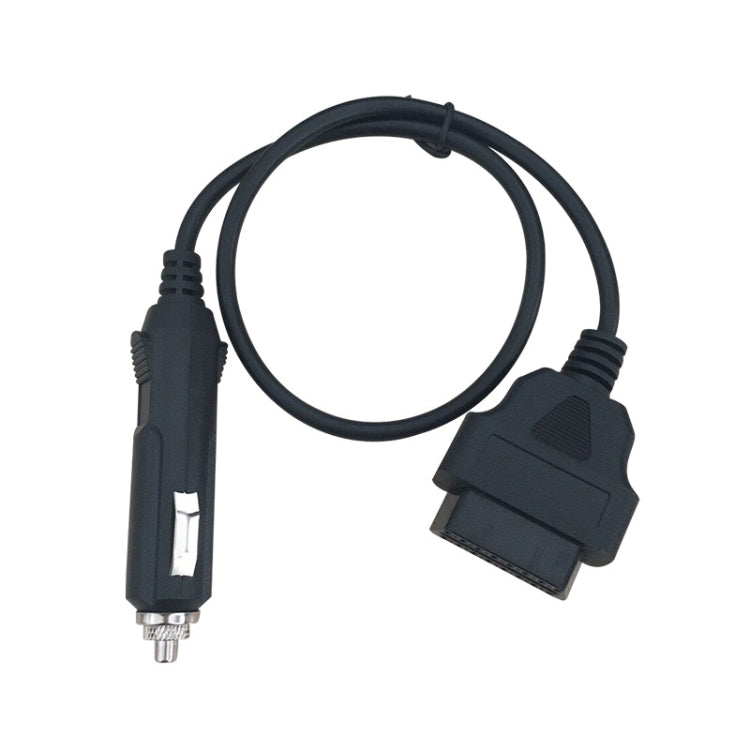 OBD female to cigarette lighter plug adapter cable, black with lighter tip