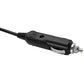 Cigarette lighter-style plug end with metal pin and black cable, OBD adapter
