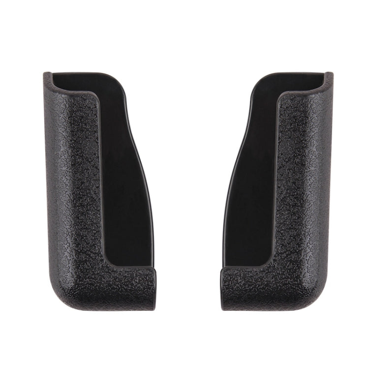 Adhesive car phone holder pads, black textured U-clips (pair)