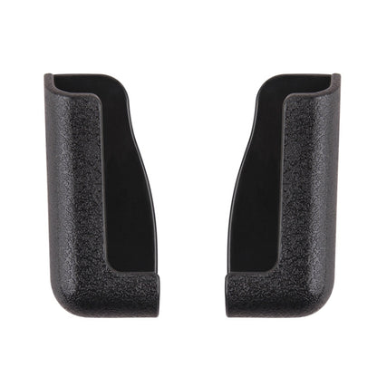 Adhesive car phone holder pads, black textured U-clips (pair)