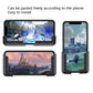 Car phone holder set showing landscape and portrait fit, black U-clips