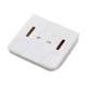 White LED night light back plate with two mounting tabs and sensor cutout