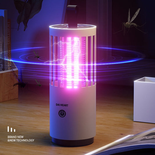 DAI HEART electric mosquito killer lamp casting purple light around the cylinder