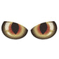 Car eye decal sticker: golden eyes with pale lashes and dark pupils, 2-piece