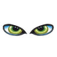 Car eye decal sticker: blue-green eyes with black pupils, 2-piece
