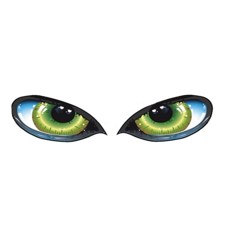 Car eye decal sticker: blue-green eyes with black pupils, 2-piece