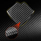 Diamond carbon-fiber front end decor sticker, black, close-up texture