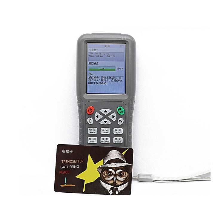 Smart card duplicator handheld device with lanyard and star keychain card holder