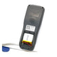 Gray handheld card duplicator with back panel open, showing internal battery and wires