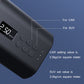 Black tire air pump with button control panel and digital pressure display