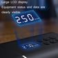 Black electric tire pump with large LCD display showing pressure and control buttons
