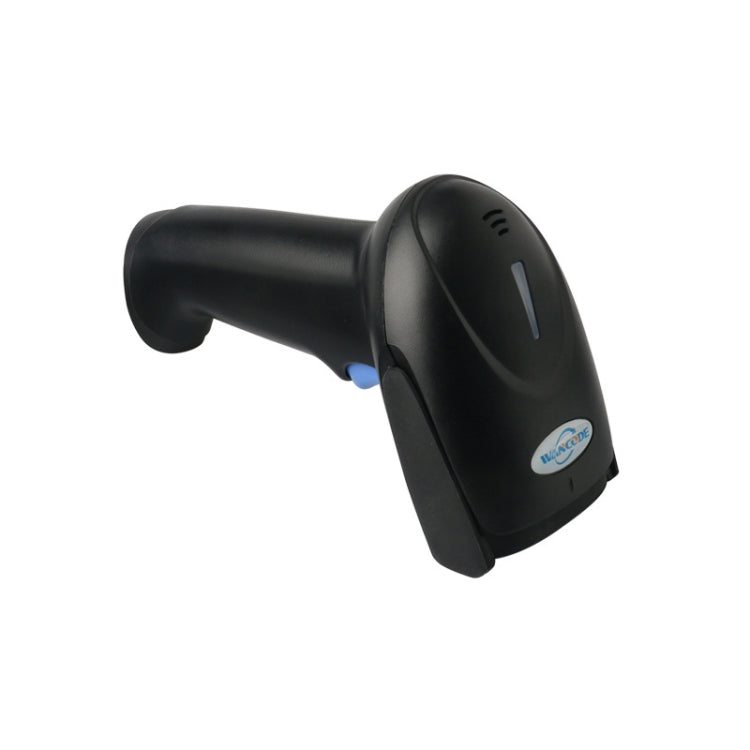Black handheld 1D barcode scanner with trigger-style grip