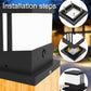 Solar column lamp installation view with mounting base and visible screw points