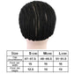 Dreadlock net hat size chart with cap measurements for S, M, and L.