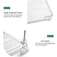 Clear storage rack with edge protection fence and iron tripod support