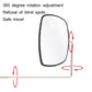Helmet mini rearview mirror with wide-angle rotation on adjustable stem