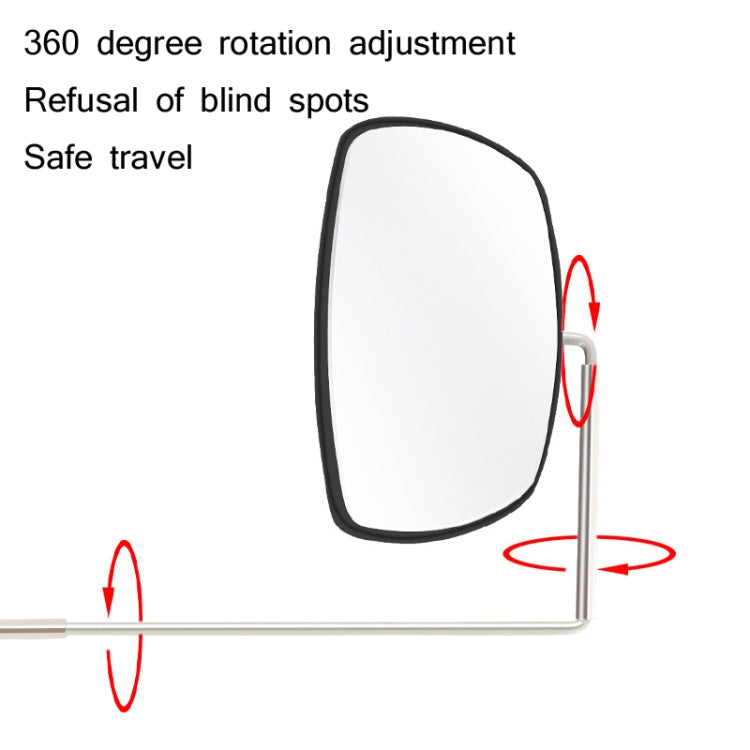 Helmet mini rearview mirror with wide-angle rotation on adjustable stem