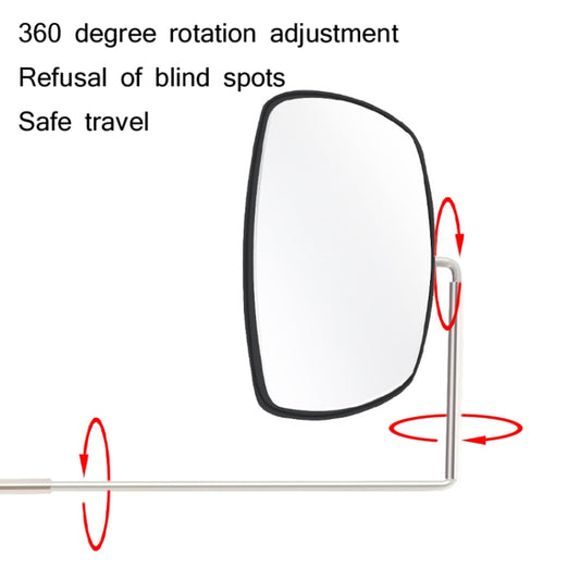 Helmet mini rearview mirror with wide-angle rotation on adjustable stem