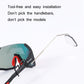 Helmet mini rearview mirror mounted on a cycling helmet with long arm