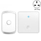 White self-generating wireless doorbell button and receiver, UK plug