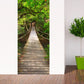 Door decoration sticker featuring a forest boardwalk scene with greenery on both sides.