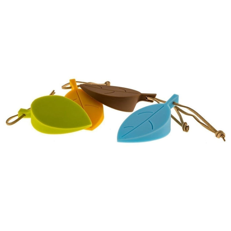 Silicone leaf door stops bundle in green, yellow, brown, and blue with cord loops